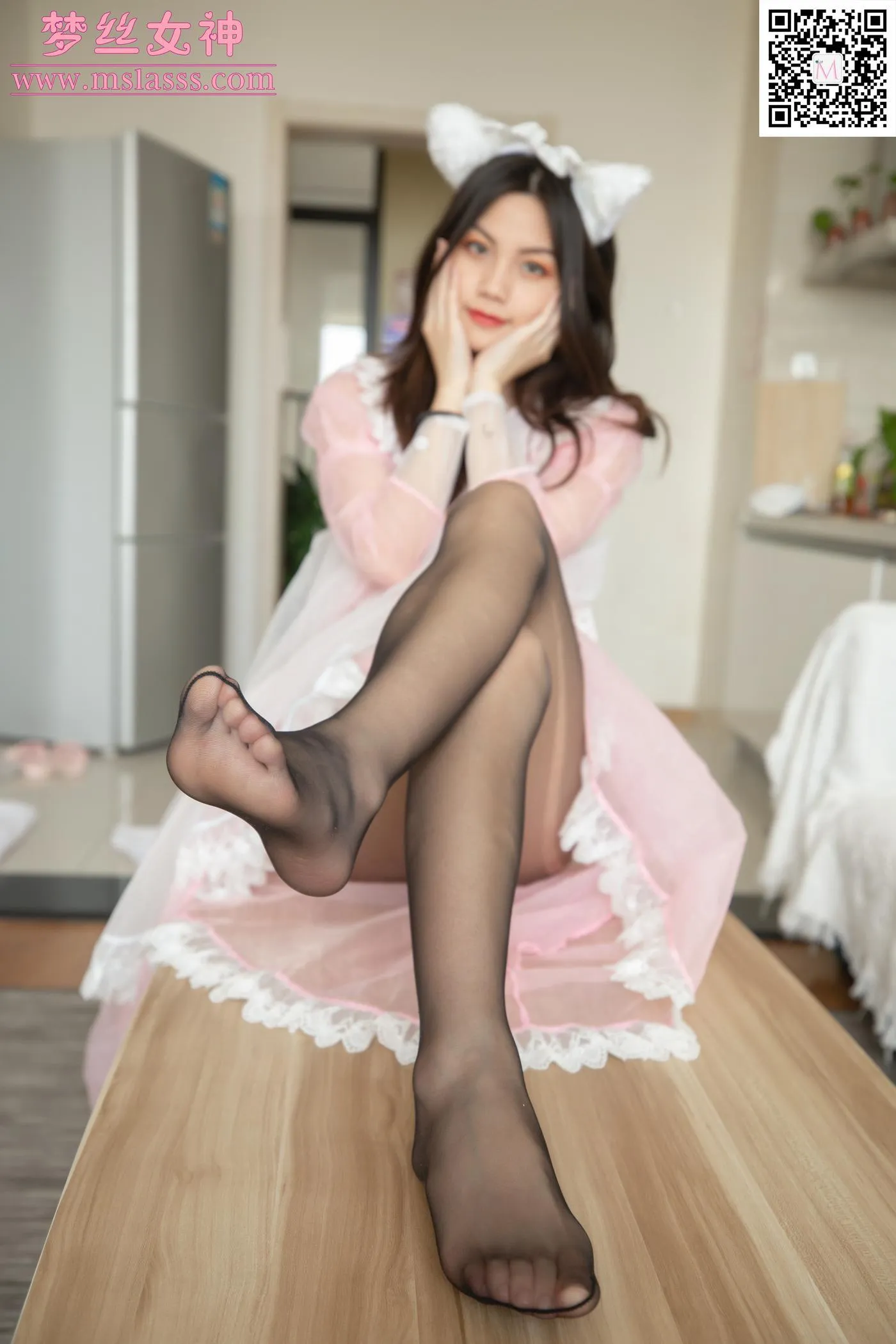[MSLASS梦丝女神] 2020.04.18 NO.109 VV 粉红女仆 [62P]插图9